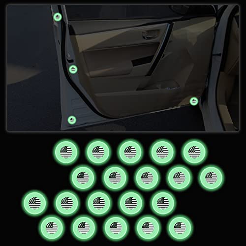 20 PCS Luminous Skull/US Flag Car Door Shock