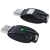 510-Thread USB Smart Charger with Over-Charge Protection, Compatible with Standard 510 Threaded Devices – 2 Pack