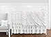Solid Color White Shabby Chic Baby Crib Bumper Pad for Harper Collection by Sweet Jojo Designs