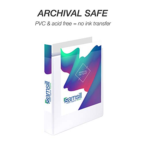 Samsill Durable 1.5 Inch Binder / White Round Ring Binder