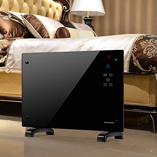 Homeleader Electric Panel Heater, 1500 Watt Space Heater with Remote Control and LED Touch Button, Free Standing Room Heater, GH-15F (Black) - Thumbnail 3