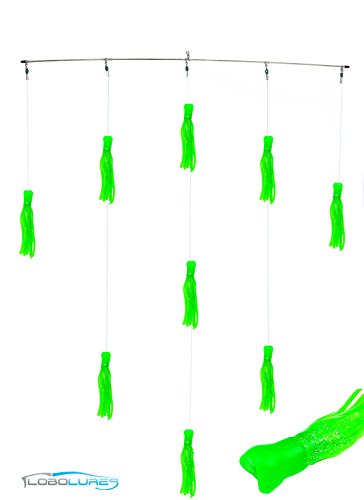 Lobo Lures 36" Skipjack Hybrid UV Big Game Tuna Spreader Bar & Premium Storage Bag | Made in The USA