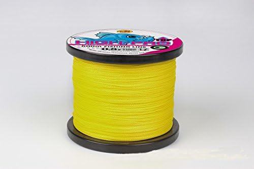 500M Dyneema Fishing Line Braided Saltwater Fishing Line 8 Strands 17-108LB Advanced Superline 6 Colors (Yellow, 8.0#(0.5mm),87LB)