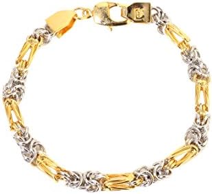 Dilan Jewels BLISS Collection Two Tone Gold Plated Link Chain Bracelet For Men