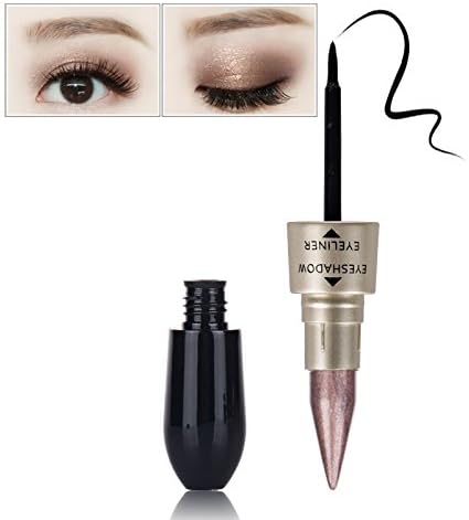Professional 2 in 1 Eyes Mekeup Kit Waterproof Long Lasting Shimmer Shine Eye Shadow Stick Cosmetic Eyeliner #5