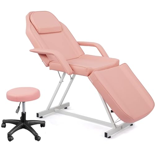 TactFire Klappbare Massageliege für Tattoo und Kosmetik Rosa