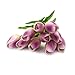smylls 10 pcs Holland Tulips Flowers Latex-Look Like Real,Eco-Friendly Odourless Artificial Flowers Christmas Party Decoration Gift Package(10, Purple)