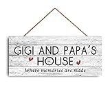 GUQFF 12x6 inch New Sign Gigi and Papa's House