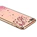 iPhone 8 Plus Case, iPhone 7 Plus Case, LONTECT Floral Flower Clear Design Pattern Printing Soft TPU Gel Slim Back Protective Case Scratch Resistant for Apple iPhone 8 Plus/iPhone 7 Plus