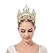 DcZeRong Queen Crowns Gold Women Crowns For Prom Pageant Party Queen Rhinestone Full Crowns