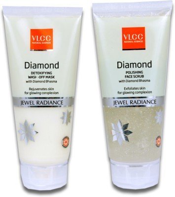 Vlcc Diamond Jewel Radiance Polishing Face Scrub & Daimond Jewel Radiance Detoxifying Wash-off Mask - StyledivahubÂ® â€¦