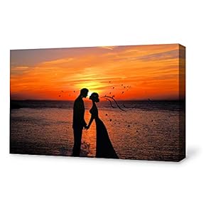 Canvas Wall Art for Living Room,Bedroom Home Artwork Paintings Charming Sunset Ready to Hang - 12x18 inches