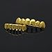 JINAO 14K Gold Plated Hip Hop Classic Teeth Grillz Top & Bottom Grillz Set Hiphop Bling Gold Grills (Gold)