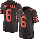 Men's Cleveland Browns #6 Baker Mayfield Brown Embroidered Name & Number Jersey