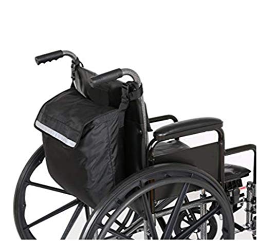 Wheelchair Backpack Storage Bagï¼ŒHands Free Pouch Organizer Accessories Travel Tote for Scooter, Electric, Manual or Powered Chairs