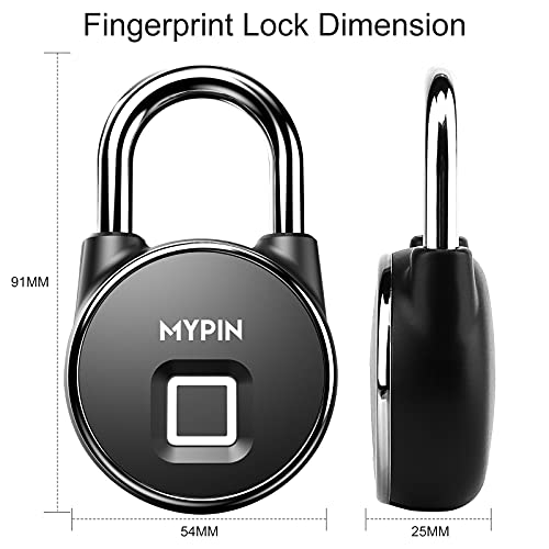 Fingerprint Padlock, Smart Keyless Bluetooth Lock APP/Fingerprint