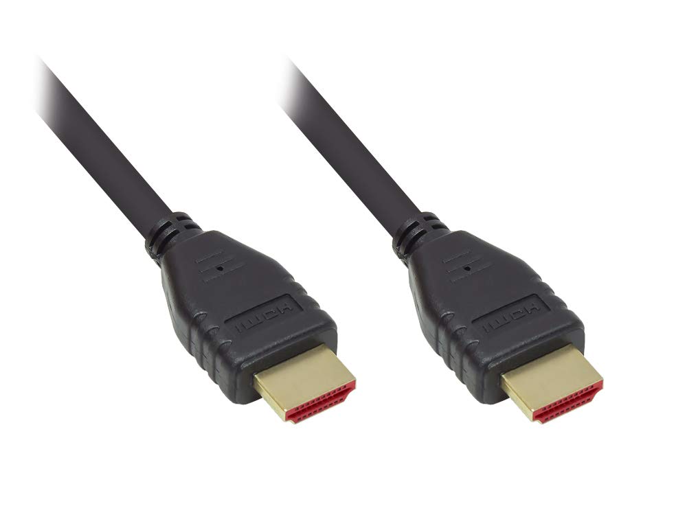 Good Connections Ultra High Speed HDMI 2.1 Cable - 8K UHD-2 @ 60Hz / 4K UHD @ 240Hz - 48 Gbit/s - Ideal for Gaming - Gold-Plated Connectors - Triple Shielding - Copper Conductor - Black - 3 m - 4521-030