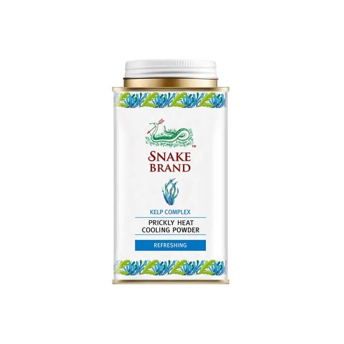 Snake Brand Prickly Heat Cooling Powder Refreshing 140 g. (10 Pack)