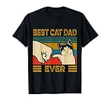 Vintage Best Cat Dad Ever Bump Fit T-Shirt