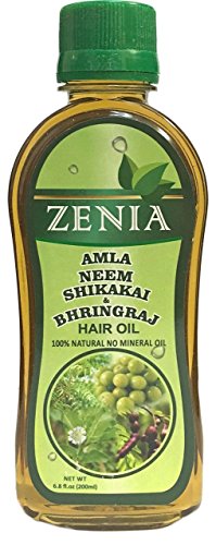 Zenia Amla Neem Shikakai Bhringraj Maka Hair Oil 200ml No Mineral OIl