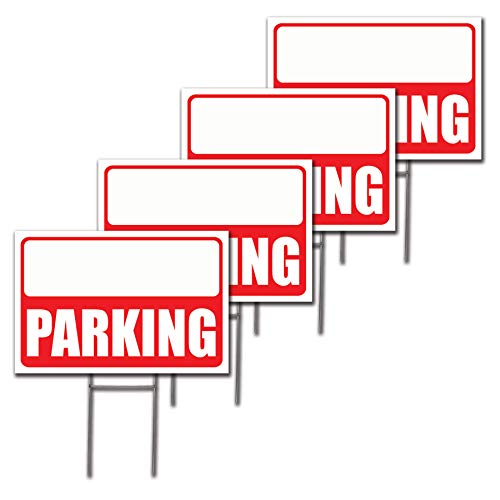 12x18 Parking Lawn Sign Kit with Arrow Stickers (4)