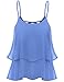 THANTH TWINTH Cami Tank Top Blouse Plus Size Shirring Chiffon