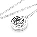 JOVIVI Aromatherapy Essential Oil Diffuser Necklace, Stainless Steel Clouds Locket Pendant with 24
