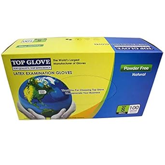 Top Glove Powder Free Disposable Latex Gloves Aql 1 5 Box Of 100 Small Amazon Co Uk Welcome