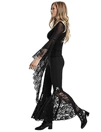 Pantalones de yoga con encaje de Steampunk Gótico para dama con cintura alta, estilo casual