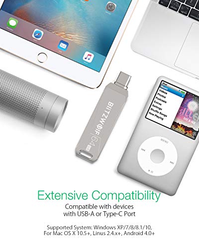USB C Flash Drive, BlitzWolf 64GB USB 3.0 Type C Dual Drive Thumb Drive OTG High Speed Memory Stick Mini USB Drive for Android Smartphone, New MacBook,Tablet, PC, Samsung Galaxy, Pixel, More - Thumbnail 6