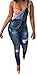 Ermonn Women's Casual Adjustable Denim Bib Overalls Jeans Plus Size