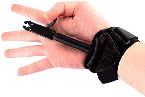 Kinsmirat Hand Bow Release Compound Caliper Shooting Trigger with Buckle Wrist Strap Power Strap
