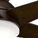 Casablanca 59020 Isotope 44-Inch Ceiling Fan with Five Espresso Blades, Wall Control and Light, Brushed Cocoa