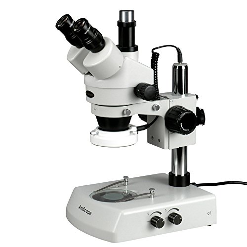 AmScope LED Trinocular Stereo Zoom Microscope 3.5x-90x