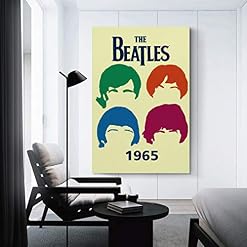 XYDQ Poster sur toile The Beatles Band 1965 et décoration murale – 40 x 60 cm - Les Beatles, Paul McCartney, John Lennon, RIngo Starr, George Harrison XYDQ Poster sur toile The Beatles Band 1965 et décoration murale - 40 x 60 cm – Image 3
