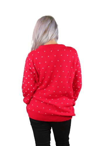 Christmas Novelty Reindeer Fairisle Snowflake Knitted Xmas Jumper Sweater - Image 3