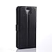 Premium Leather Wallet Case Cover with Stand Card Holder for HTC One E9 Plus / E9+ (2015) (Wallet - Black)