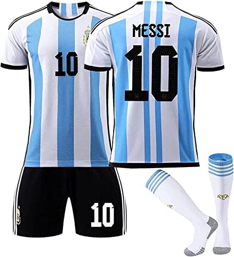 BBI LTD Argentina Football Kit Messi Football Jersey Shirts Shorts