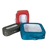 Lug Bento Box 3Pc Storage Container Set, Ocean Blue/Sunset Orange/Grass Green, One Size
