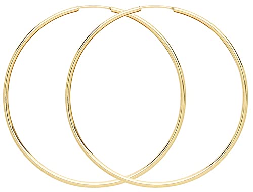 9ct Gold Ladies Sleeper Earrings - 37mm WJS3858MM37