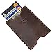 Hide & Drink, Rustic Leather Pocket Sleeve Wallet, for Easy Travelers, Commuters, Card Holder Handmade, Includes 101 Year Warranty (Bourbon Brown)