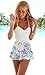 Fenyi Women's Shorts Lace V-neck Jumpsuit Rompers Sexy Casual Floral Printed Dress