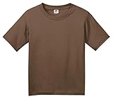 Fruit of the Loom Boys 5 oz.Heavy Cotton HD T-Shirt (3931B) -Chocolate -S
