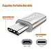 Snowkids USB Type C Adapter,USB-C to Micro USB Adapter, Convert Connector with 56kΩ Resistor Fast Charger for MacBook Pro,Google Pixel XL, LG G5 V20, Nexus 5X 6P,OnePlus 2 and More(4PACK,Silver)