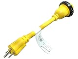 Parkworld Shore Power Adapter Cord Household 15A Male 5-15P to L5-30R RV/Marine 30A Female
