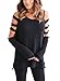 Lovezesent Women's Cold Shoulder Loose Sweatshirt Casual Blouse Tops