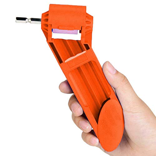 Weite 2 Set of Portable Corundum Grinding Wheel Wear-resistant Hand Diamond Drill Bit Sharpener Tools for Sharp Edge, Includes Mini Wrenches (Orange) - Thumbnail 2