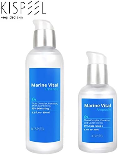 [KISPEEL Kore] Ultra-Revitalizing Booster 99% EGW Marine Vital Moisture Essence 5.1fl.oz + Ultra-Revitalizing Deep Boost 99%EGW Marine Vital Skin Enriched Facial Essence Ampoule 1.7fl oz Set