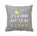 Gloous Yellow Bird Letter Square Throw Pillow Case Cushion Cover Home Decor(Size: 45cm45cm) (Gray)