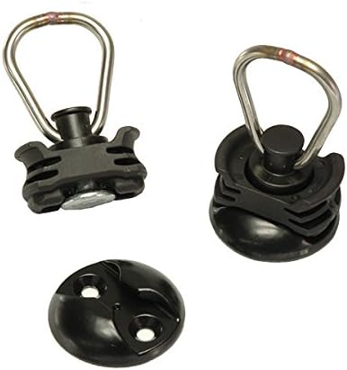 Zurrpunkt Set Length Eschienen System, 4 Piece Set Automotive Fitting and Lashing Plate Anodized Black